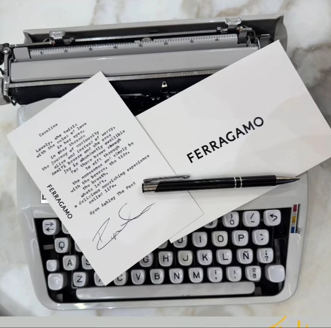 Typewriter with Ferragamo poem